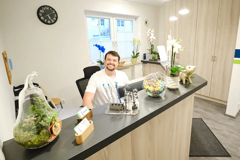 Empfang der Physiotherapiepraxis